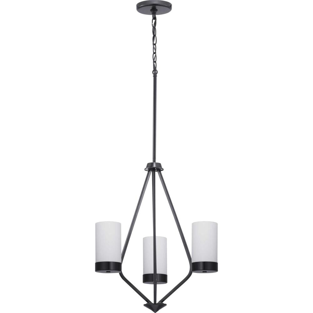 Progress Lighting Elevate 3-Light Matte Black Modern/Contemporary Chandelier