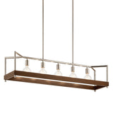 Kichler Tanis 5-Light Brown Farmhouse Chandelier