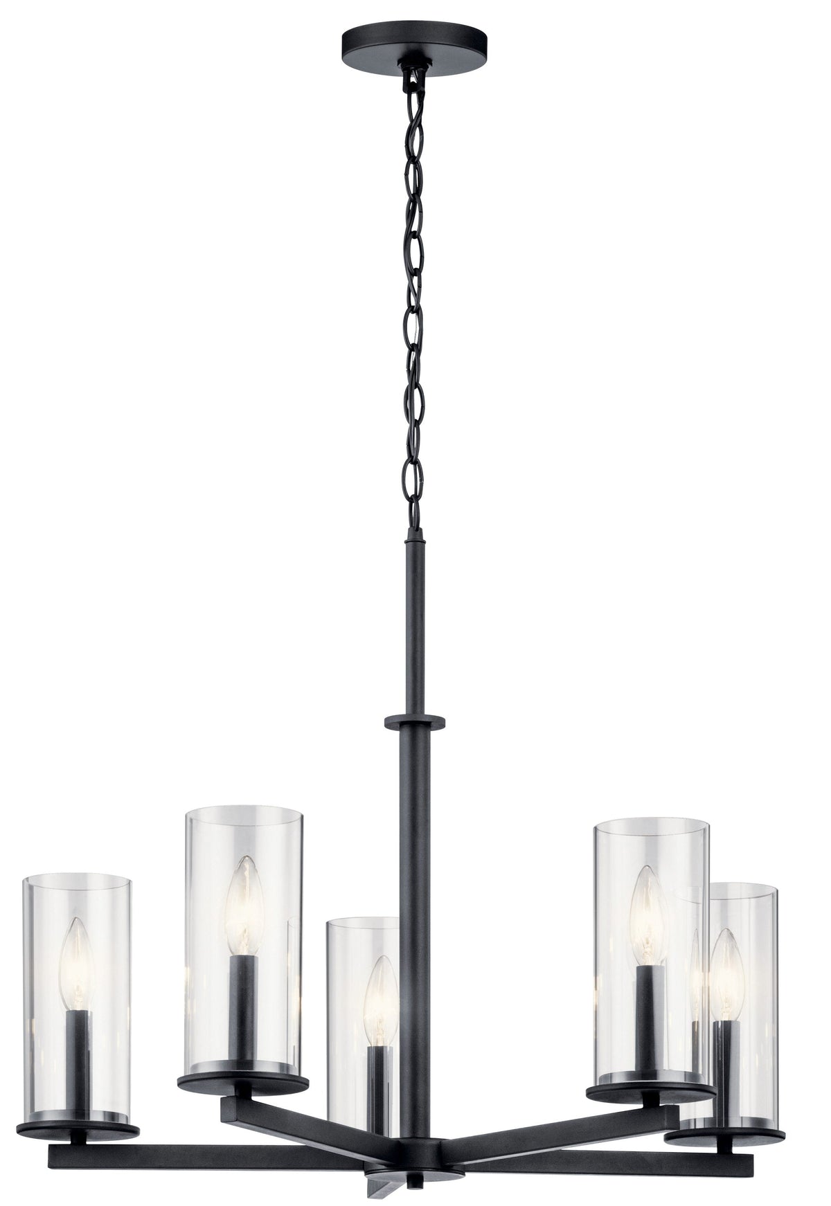 Kichler Crosby 5-Light Black Modern/Contemporary Chandelier