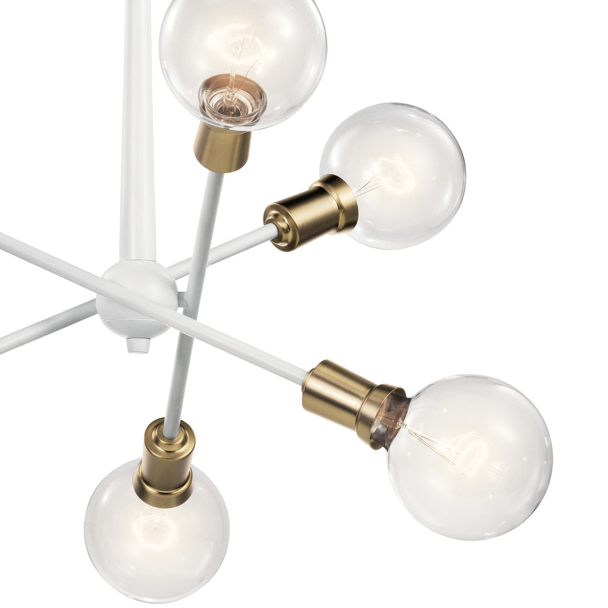 Kichler Armstrong 6-Light White Mid-century Chandelier