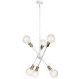 Kichler Armstrong 6-Light White Mid-century Chandelier