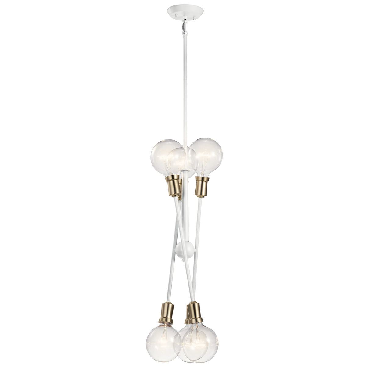 Kichler Armstrong 6-Light White Mid-century Chandelier