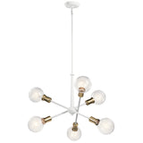Kichler Armstrong 6-Light White Mid-century Chandelier