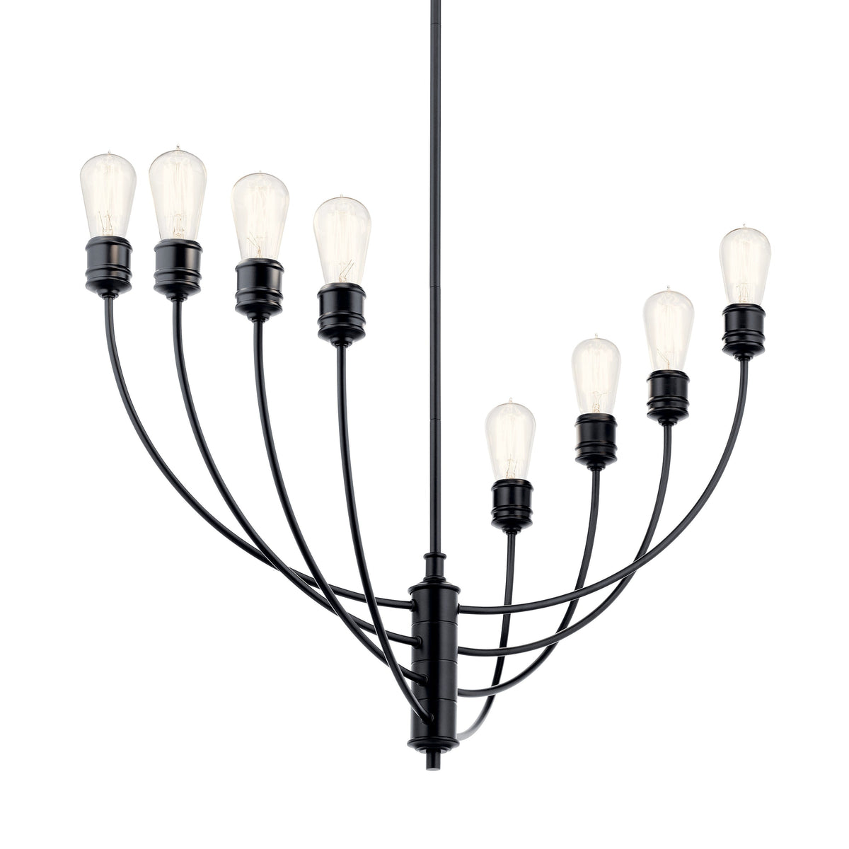 Kichler Hatton 8-Light Black Transitional Chandelier