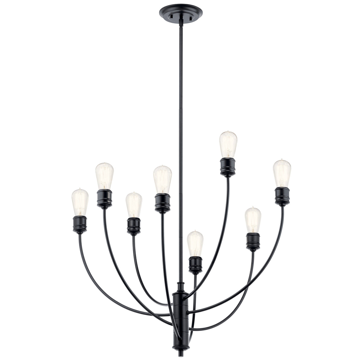 Kichler Hatton 8-Light Black Transitional Chandelier