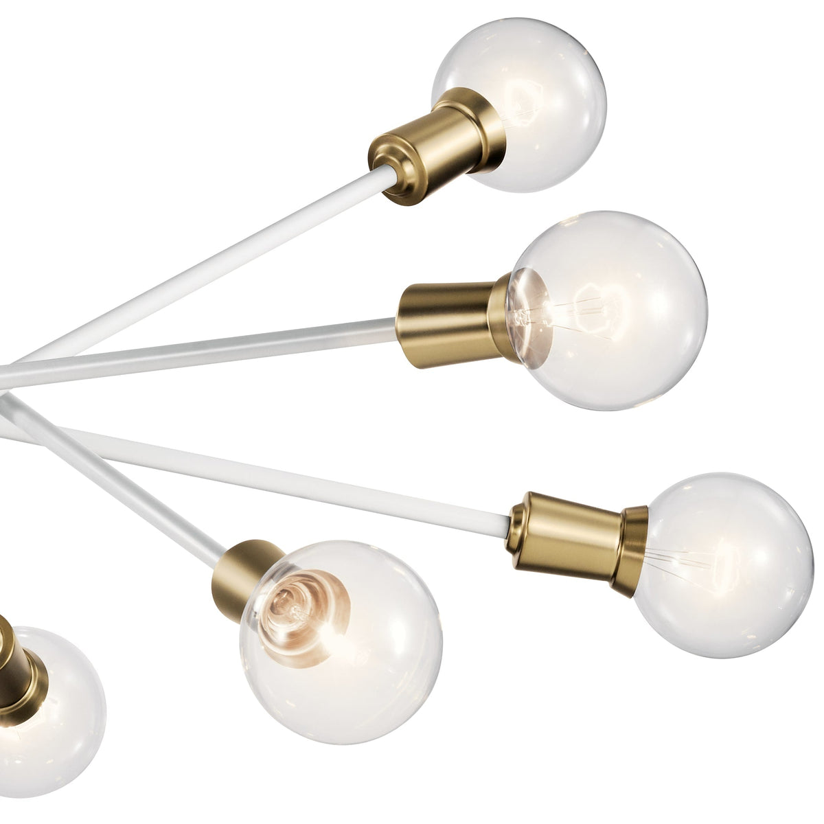 Kichler Armstrong 10-Light White Mid-century Chandelier