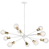 Kichler Armstrong 10-Light White Mid-century Chandelier
