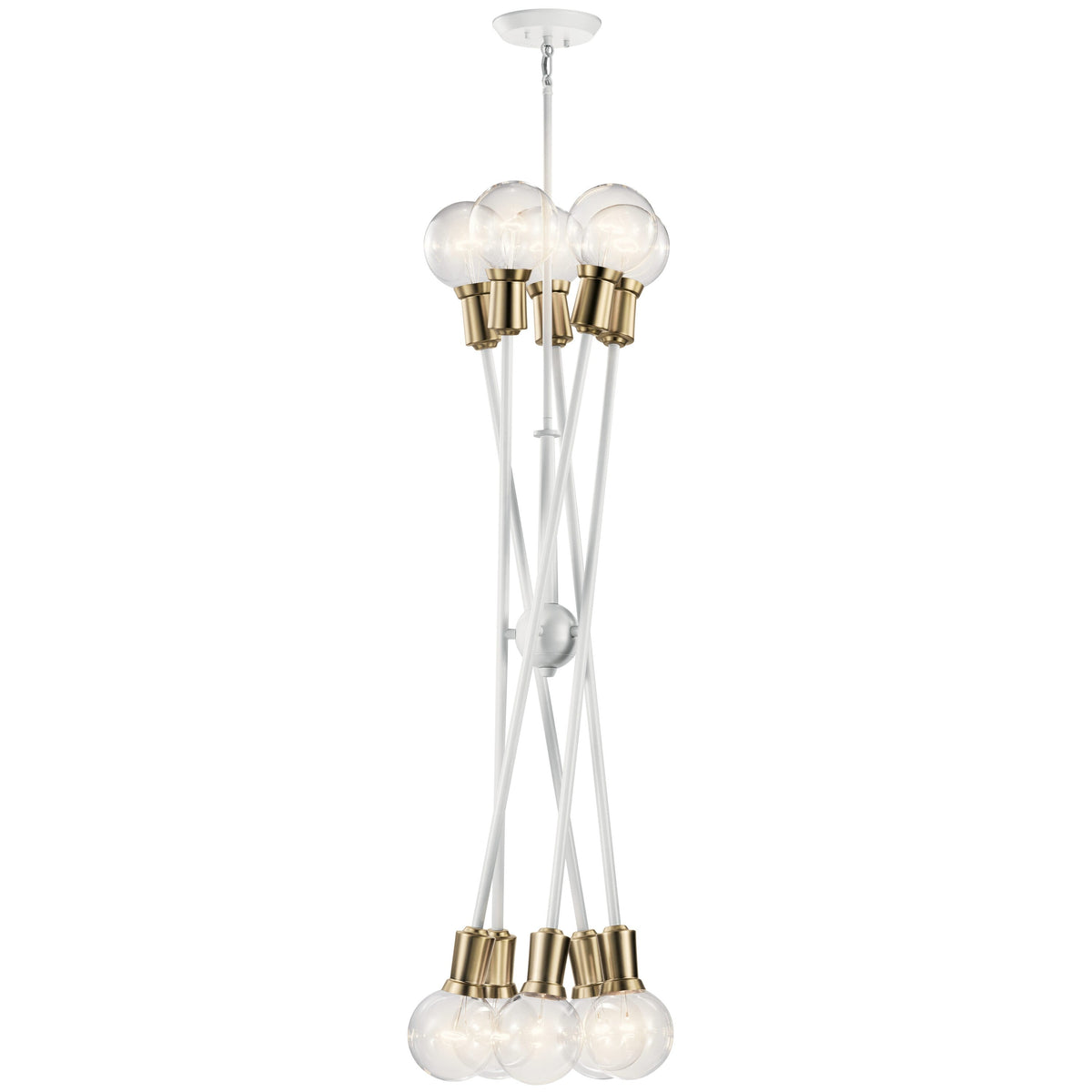 Kichler Armstrong 10-Light White Mid-century Chandelier