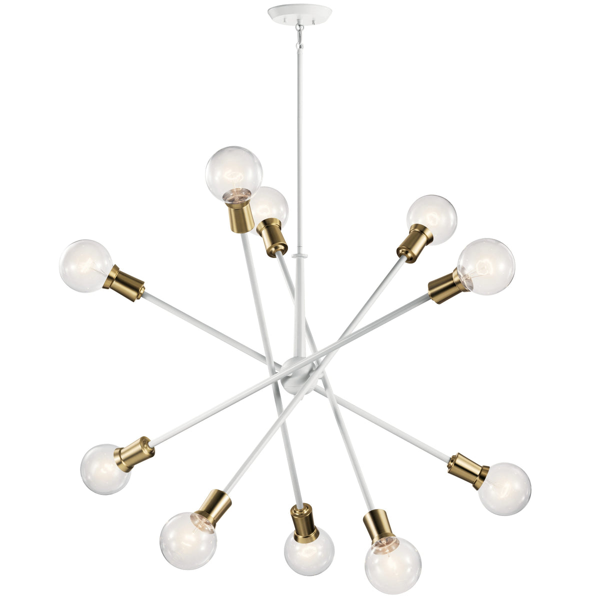 Kichler Armstrong 10-Light White Mid-century Chandelier