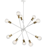 Kichler Armstrong 10-Light White Mid-century Chandelier