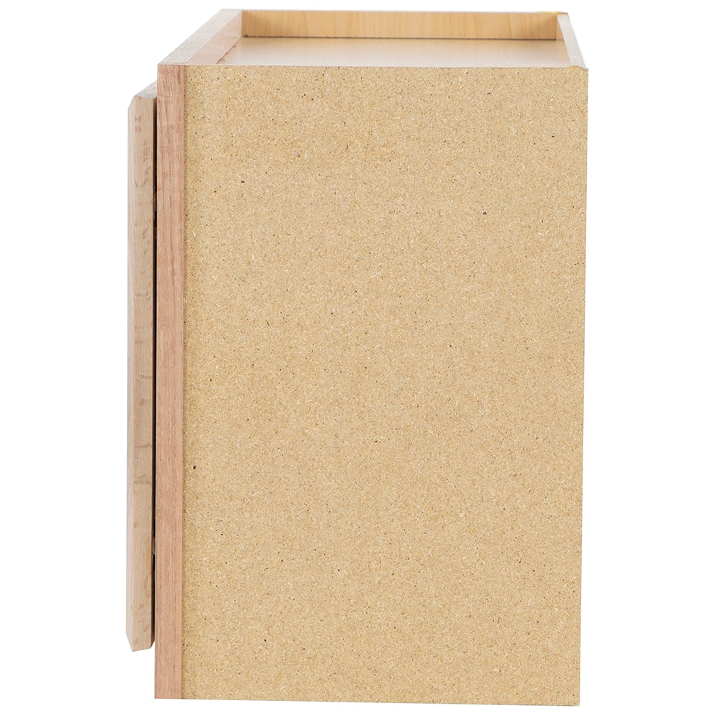 Project Source Oak Brook 30-in W x 18-in H x 12-in D Natural Unfinished Oak Wall Fully Assembled Cabinet (Flat Panel Square Door Style)