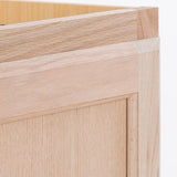 Project Source Oak Brook 30-in W x 18-in H x 12-in D Natural Unfinished Oak Wall Fully Assembled Cabinet (Flat Panel Square Door Style)