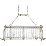 Progress Lighting Desiree 6-Light Silver Ridge Glam Linear Kitchen Island Light, 38-in