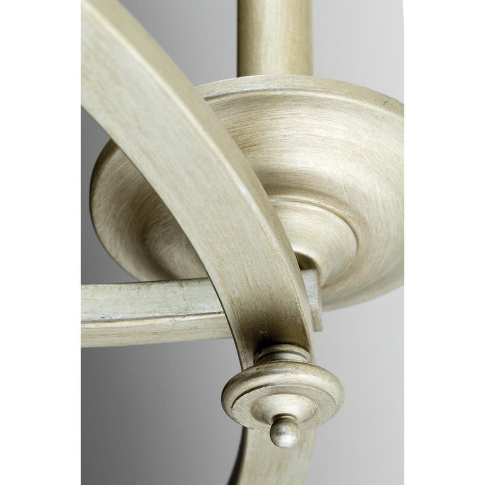Progress Lighting Desiree 6-Light Silver Ridge Glam Linear Large Hanging Kitchen Island Light