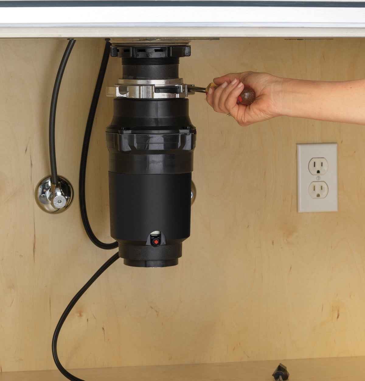 GE 1/2-HP Continuous Feed Noise Insulation Garbage Disposal, Corded, GFC535N