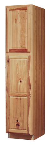 Diamond NOW Denver 18-in W x 90-in H x 23.75-in D Natural Rustic Hickory Pantry Fully Assembled Cabinet (Raised Panel Square Door Style)
