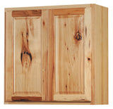 Diamond NOW Denver 30-in W x 30-in H x 12-in D Natural Rustic Hickory Wall Fully Assembled Cabinet (Raised Panel Square Door Style)