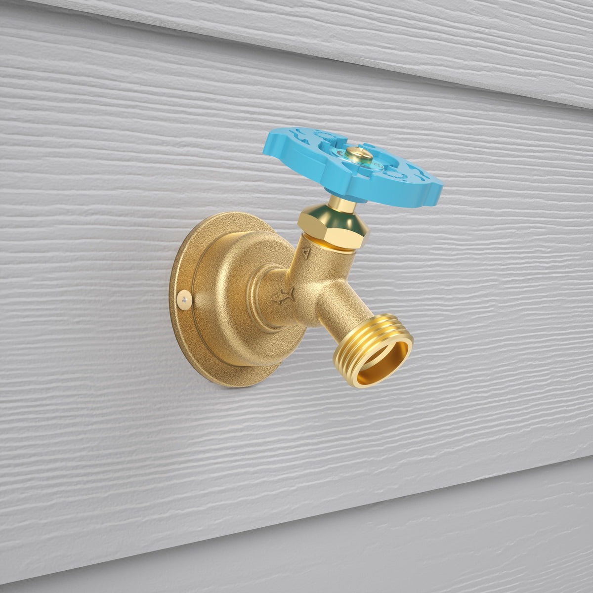 SharkBite 1/2-in Push-to-Connect Brass Multi-Turn Hose Bibb, 3/4-in MHT Outlet