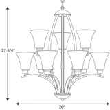 Progress Lighting Joy 9-Light Antique Bronze Traditional Chandelier