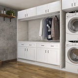 Design House Brookings 18-in W x 84-in H x 24-in D White Maple Pantry Fully Assembled Plywood Cabinet (Recessed Panel Shaker Door Style)
