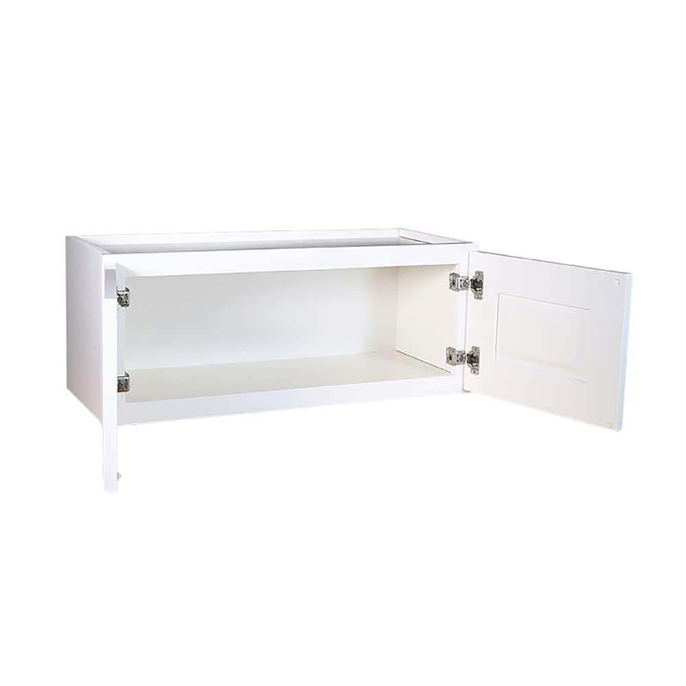 Design House Brookings 24-in W x 12-in H x 12-in D White Maple Wall Ready To Assemble Plywood Cabinet (Recessed Panel Shaker Door Style)