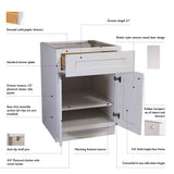Design House Brookings 24-in W x 36-in H x 12-in D Espresso Maple Wall Ready To Assemble Plywood Cabinet (Recessed Panel Shaker Door Style)