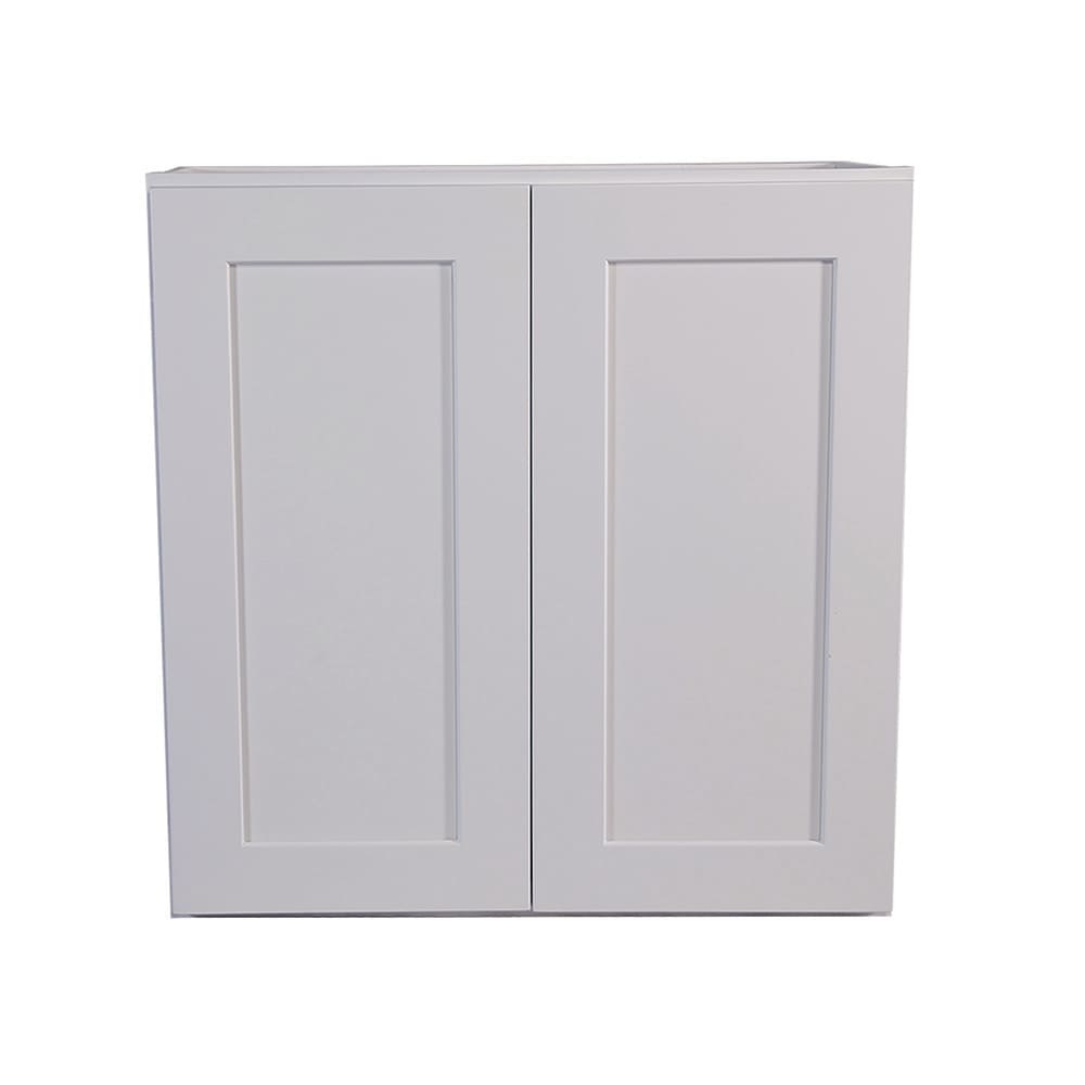 Design House Brookings 27-in W x 30-in H x 12-in D White Maple Wall Ready To Assemble Plywood Cabinet (Recessed Panel Shaker Door Style)