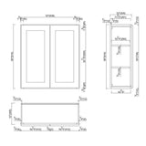 Design House Brookings 33-in W x 36-in H x 12-in D Espresso Maple Wall Ready To Assemble Plywood Cabinet (Recessed Panel Shaker Door Style)