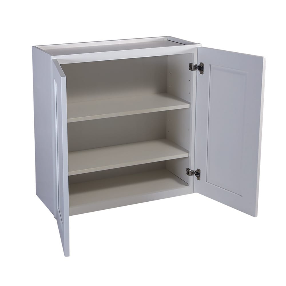 Design House Brookings 27-in W x 36-in H x 12-in D White Maple Wall Ready To Assemble Plywood Cabinet (Recessed Panel Shaker Door Style)