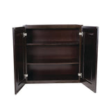 Design House Brookings 24-in W x 36-in H x 12-in D Espresso Maple Wall Ready To Assemble Plywood Cabinet (Recessed Panel Shaker Door Style)