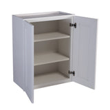 Design House Brookings 24-in W x 30-in H x 12-in D White Maple Wall Fully Assembled Plywood Cabinet (Recessed Panel Shaker Door Style)