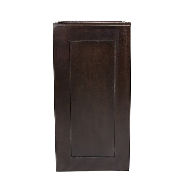 Design House Brookings 12-in W x 36-in H x 12-in D Espresso Maple Wall Ready To Assemble Plywood Cabinet (Recessed Panel Shaker Door Style)