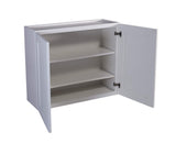 Design House Brookings 36-in W x 36-in H x 12-in D White Maple Wall Fully Assembled Plywood Cabinet (Recessed Panel Shaker Door Style)