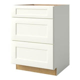 allen + roth Aveley 24-in W x 34.5-in H x 24-in D Linen Maple Drawer Base Semi-Custom Cabinet