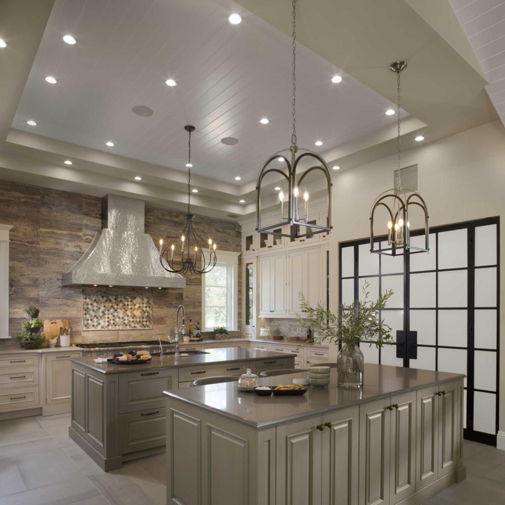 Progress Lighting Whisp 6-Light Gray Farmhouse Chandelier