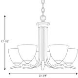 Progress Lighting Laird 5-Light Brushed Nickel Traditional Chandelier