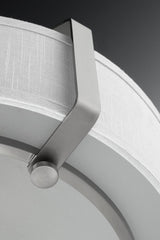 Progress Lighting Ratio 6-Light Brushed Nickel Modern/Contemporary Etched Glass Drum Large Hanging Pendant Light