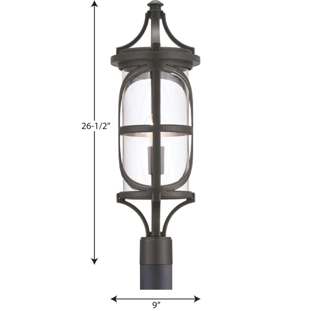 Progress Lighting Morrison 100-Watt 26.5-in Antique Bronze Modern/Contemporary Outdoor Post Light
