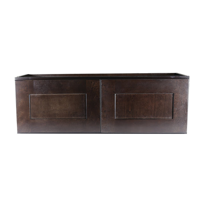 Design House Brookings 36-in W x 15-in H x 12-in D Espresso Maple Wall Ready To Assemble Plywood Cabinet (Recessed Panel Shaker Door Style)