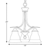 Progress Lighting Trinity 3-Light Antique Bronze Transitional Chandelier