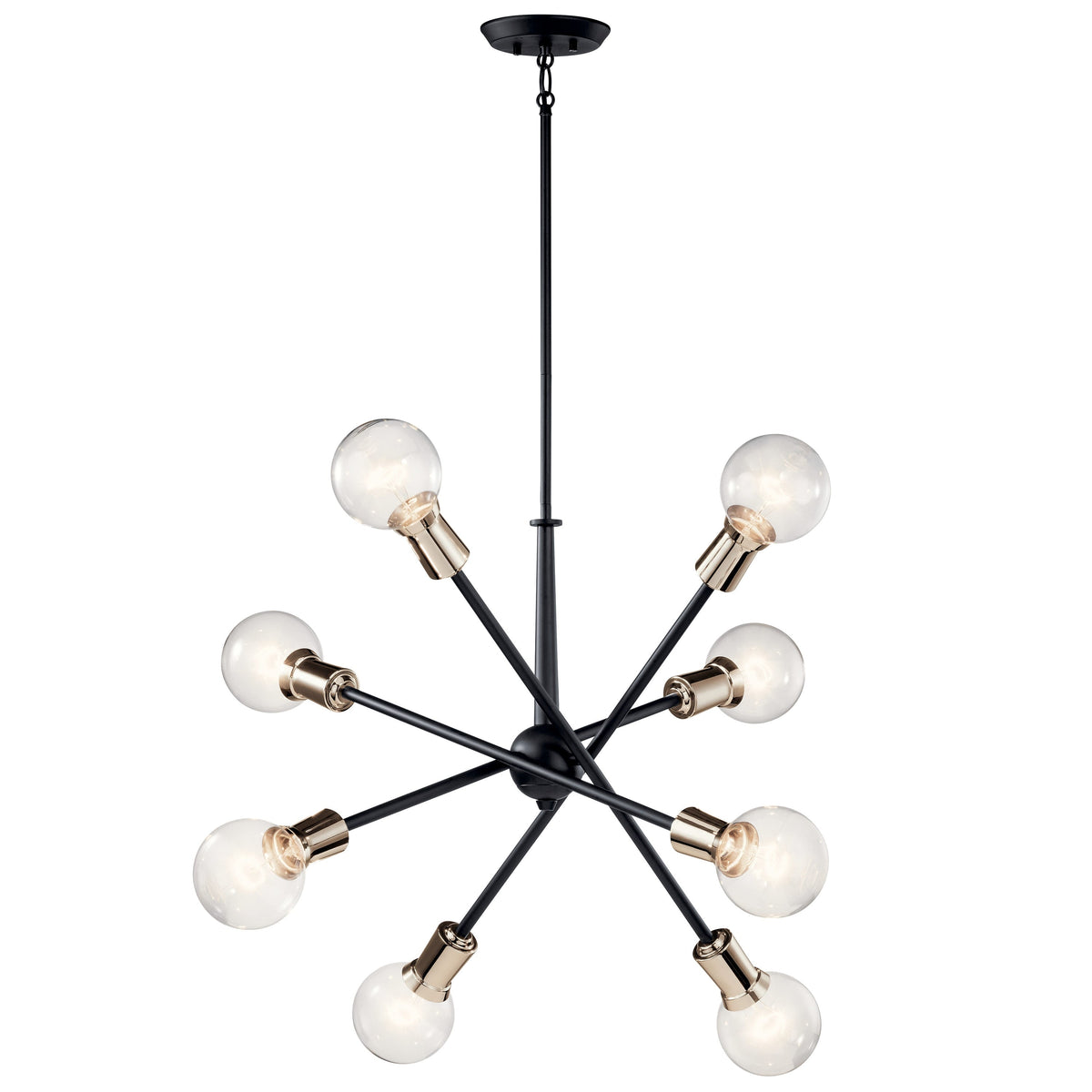 Kichler Armstrong 8-Light Black Mid-century Chandelier