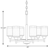 Progress Lighting Alexa 6-Light Brushed Nickel Traditional Chandelier