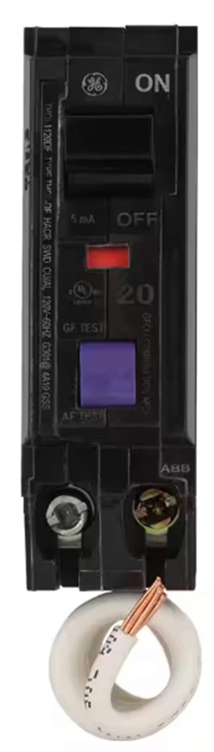 GE Q-Line THQL 20-Amp 1-Pole Dual Function AFCI/GFCI Circuit Breaker