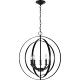 Progress Lighting Equinox 5-Light Matte Black Transitional Chandelier