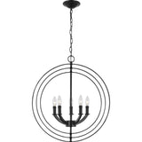Progress Lighting Equinox 5-Light Matte Black Transitional Chandelier