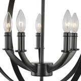 Progress Lighting Equinox 5-Light Matte Black Transitional Chandelier