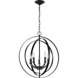 Progress Lighting Equinox 5-Light Matte Black Transitional Chandelier