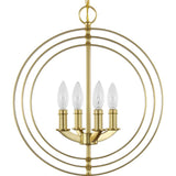 Progress Lighting Equinox 4-Light Antique Bronze Transitional Geometric Medium Hanging Pendant Light