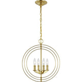 Progress Lighting Equinox 4-Light Antique Bronze Transitional Geometric Medium Hanging Pendant Light