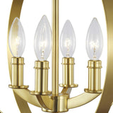 Progress Lighting Equinox 4-Light Antique Bronze Transitional Geometric Medium Hanging Pendant Light